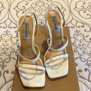 Steve Madden White Strappy Sandals